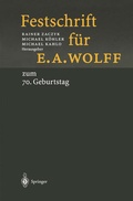 Cover: Festschrift f&uuml;r E.A. Wolff - Springer