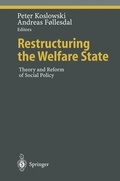 Cover: Restructuring the Welfare State - Springer