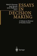 Cover: Essays In Decision Making - Springer