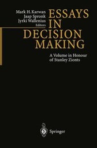 Enlarge image Cover: Essays In Decision Making - Springer