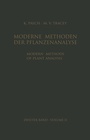 Cover: Modern Methods of Plant Analysis / Moderne Methoden der Pflanzenanalyse - Springer
