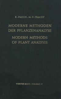 Enlarge image Cover: Modern Methods of Plant Analysis / Moderne Methoden der Pflanzenanalyse - Springer