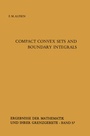 Cover: Compact Convex Sets and Boundary Integrals - Springer