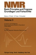 Cover: NMR Basic Principles and Progress / NMR Grundlagen und Fortschritte - Springer