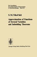 Cover: Approximation of Functions of Several Variables and Imbedding Theorems - Springer