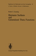 Cover: Riemann Surfaces and Generalized Theta Functions - Springer