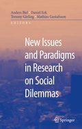 Cover: New Issues and Paradigms in Research on Social Dilemmas - Springer