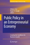 Cover: Public Policy in an Entrepreneurial Economy - Springer