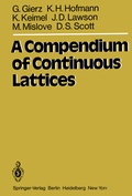 Cover: A Compendium of Continuous Lattices - Springer