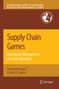 Cover: Supply Chain Games: Operations Management and Risk Valuation - Springer