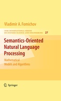 Cover: Semantics-Oriented Natural Language Processing - Springer