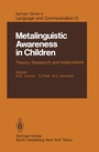 Cover: Metalinguistic Awareness in Children - Springer