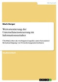 Cover: Wertorientierung der Unternehmenssteuerung im Informationszeitalter - GRIN Verlag