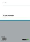 Cover: Die Syntax des Deutschen - GRIN Verlag