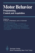 Cover: Motor Behavior - Springer