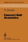 Cover: Concert Hall Acoustics - Springer