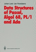 Cover: Data Structures of Pascal, Algol 68, PL/1 and Ada - Springer