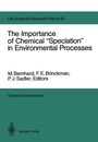 Cover: The Importance of Chemical "Speciation" in Environmental Processes - Springer