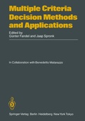 Cover: Multiple Criteria Decision Methods and Applications - Springer