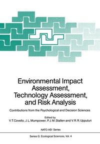 Enlarge image Cover: Environmental Impact Assessment, Technology Assessment, and Risk Analysis - Springer
