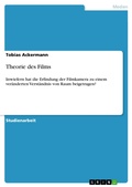 Cover: Theorie des Films - GRIN Verlag