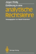 Cover: Einf&uuml;hrung in eine analytische Rechtslehre - Springer