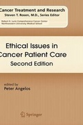 Cover: Ethical Issues in Cancer Patient Care - Kluwer Academic Publishers