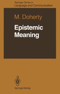 Enlarge image Cover: Epistemic Meaning - Springer
