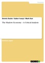 Cover: The Shadow Economy - A Critical Analysis - Grin Verlag