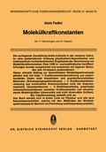 Cover: Molek&uuml;lkraftkonstanten - Steinkopff