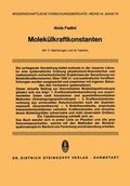 Cover: Molekulkraftkonstanten - Steinkopff