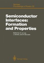 Cover: Semiconductor Interfaces: Formation and Properties - Springer