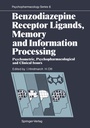 Cover: Benzodiazepine Receptor Ligands, Memory and Information Processing - Springer