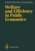 Cover: Welfare and Efficiency in Public Economics - Springer