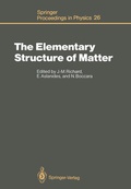 Cover: The Elementary Structure of Matter - Springer