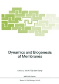 Cover: Dynamics and Biogenesis of Membranes - Springer