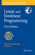 Cover: Linear and Nonlinear Programming - Springer