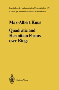 Enlarge image Cover: Quadratic and Hermitian Forms over Rings - Springer