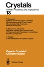 Cover: Organic Crystals I: Characterization - Springer