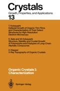 Cover: Organic Crystals I: Characterization - Springer