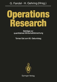 Enlarge image Cover: Operations Research - Springer