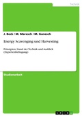 Cover: Energy Scavenging und Harvesting - Grin Verlag