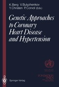 Cover: Genetic Approaches to Coronary Heart Disease and Hypertension - Springer