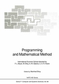 Cover: Programming and Mathematical Method - Springer