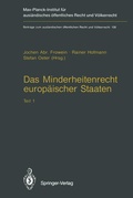 Cover: Das Minderheitenrecht europ&auml;ischer Staaten - Springer