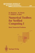 Cover: Numerical Toolbox for Verified Computing I - Springer