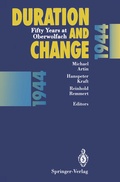 Cover: Duration and Change - Springer