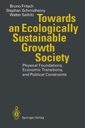 Cover: Towards an Ecologically Sustainable Growth Society - Springer