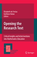 Cover: Opening the Research Text - Springer