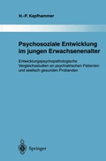 Cover: Psychosoziale Entwicklung im jungen Erwachsenenalter - Springer